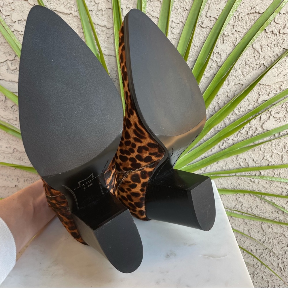 MARC FISHER NWOT Leopard Calf Hair Ankle Boots - Picture 15 of 15